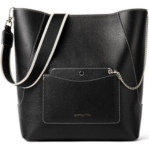 BOSTANTEN Women's Leather Designer Handbags Tote Purses Shoulder Bucket Bags